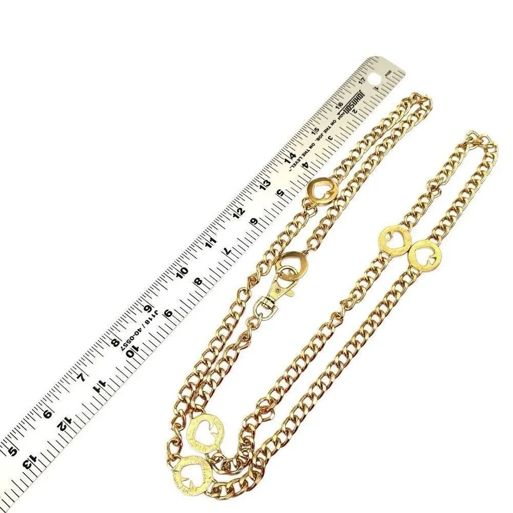 Gold tone spade hip belt